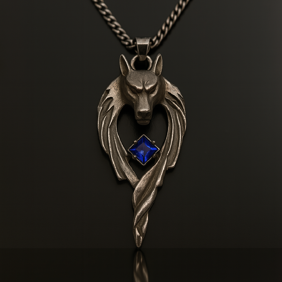 Moonfang Totem --- Nightglyphs Luminescent Necklace