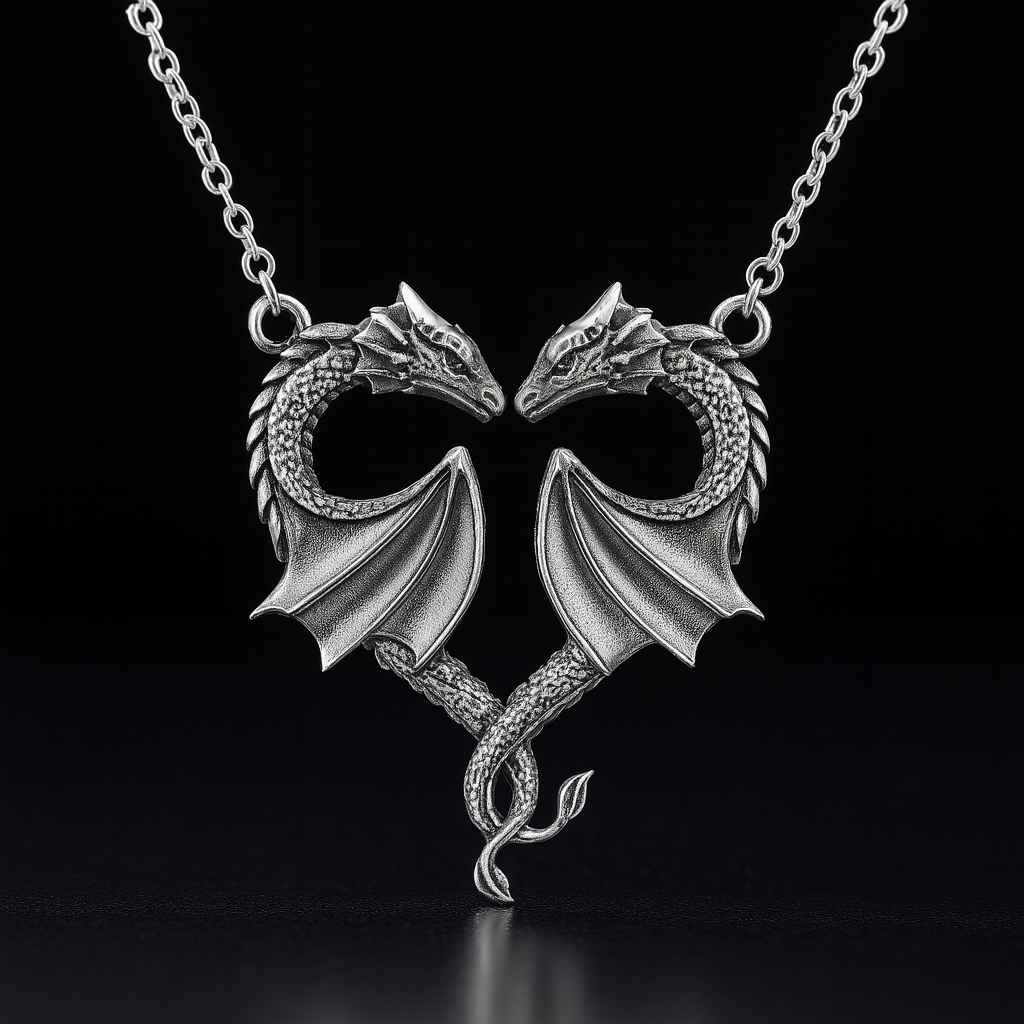 Twilight Vow Stainless Steel Women's Dragon Necklace