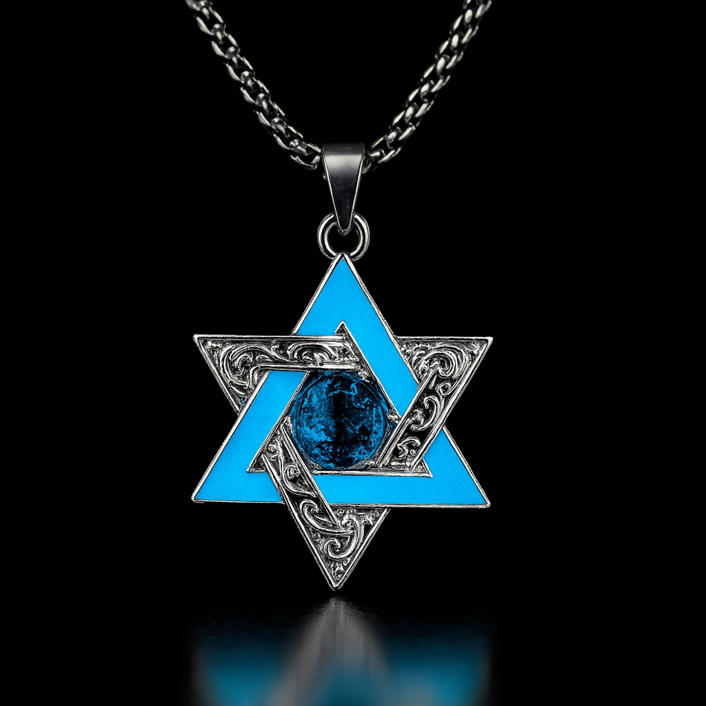 Hexaether Sigil --- Nightglyphs Luminescent Necklace