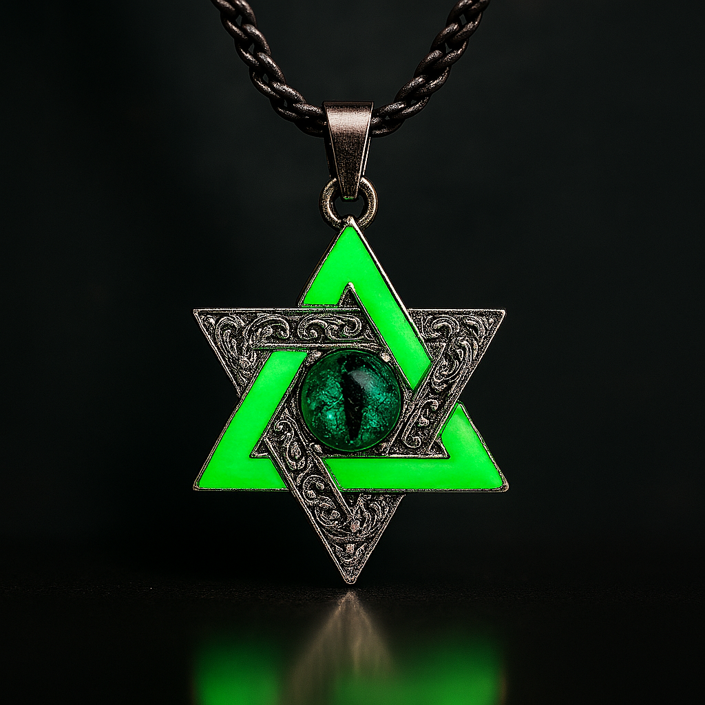 Hexaether Sigil --- Nightglyphs Luminescent Necklace