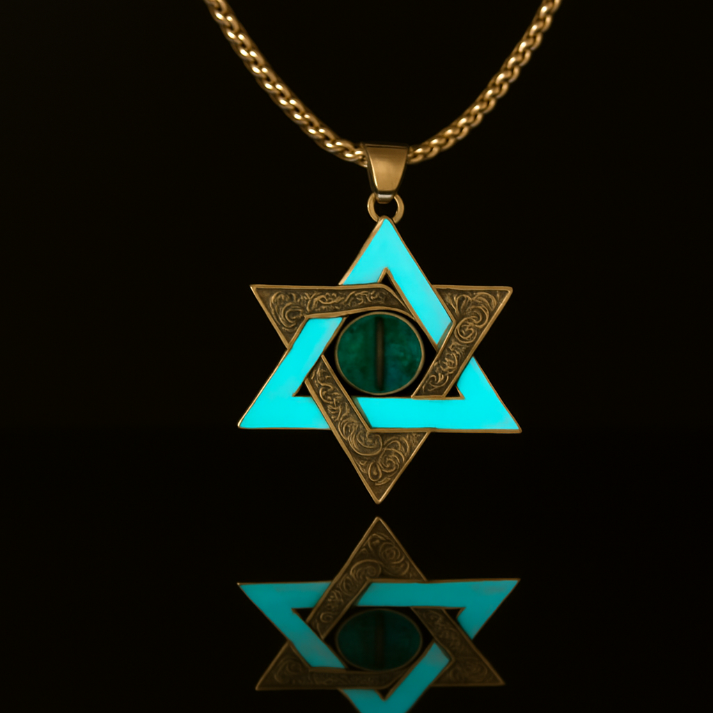 Hexaether Sigil --- Nightglyphs Luminescent Necklace
