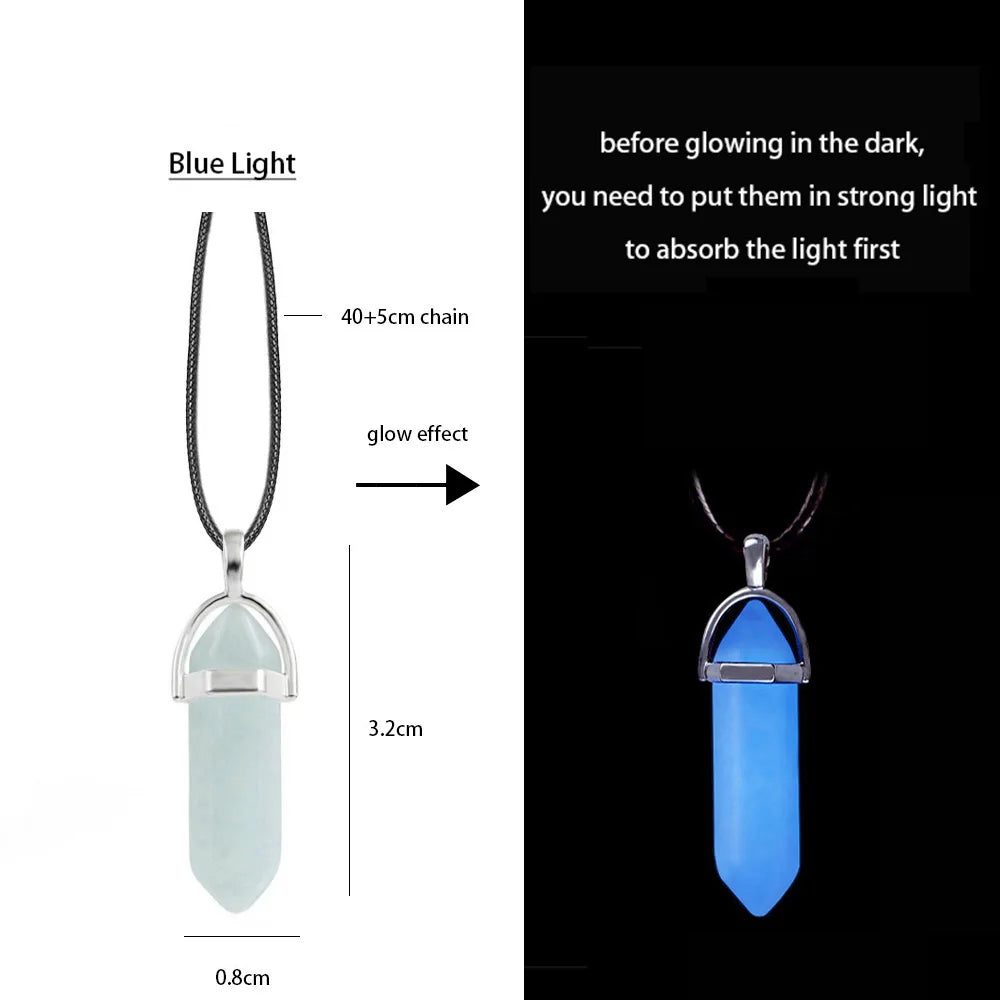Runestone of the Veil --- Nightglyphs Luminescent Necklace