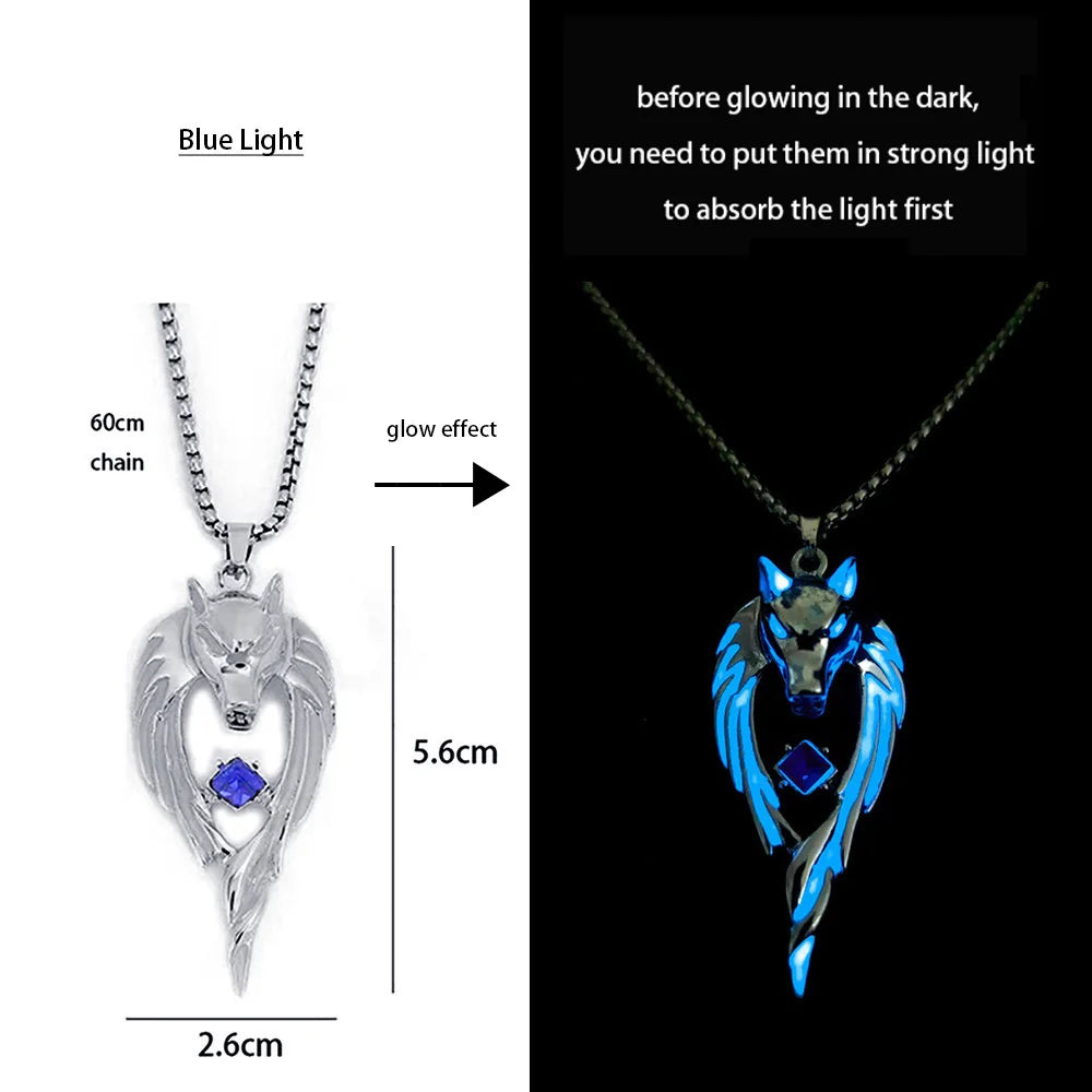 Moonfang Totem --- Nightglyphs Luminescent Necklace