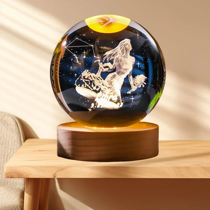 Zodiara Sphere LED Crystal Ball with Zodiac Sign Display