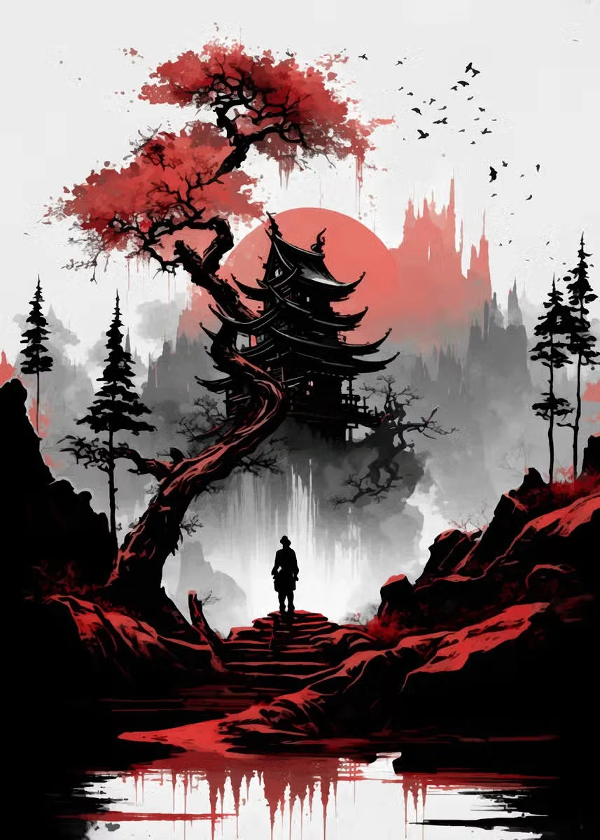 Mythika Nihon Japanese Landscape Canvas