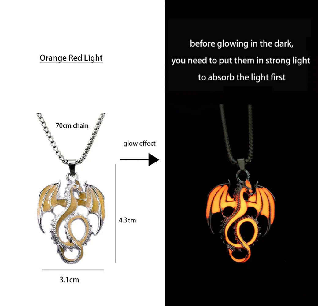 Skyflame Crest --- Nightglyphs Luminescent Necklace