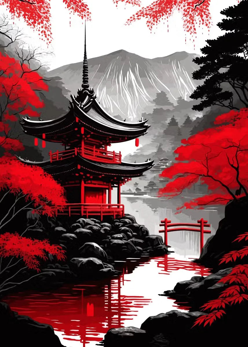 Mythika Nihon Japanese Landscape Canvas