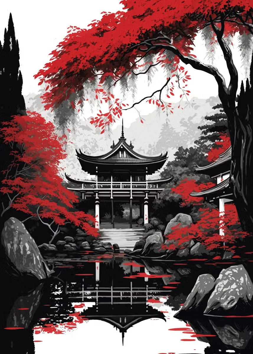 Mythika Nihon Japanese Landscape Canvas