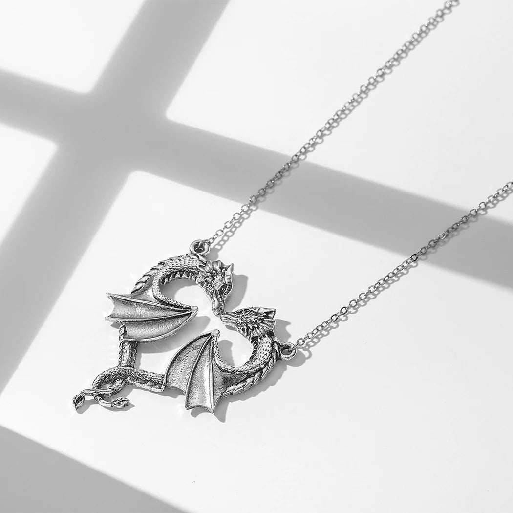 Twilight Vow Stainless Steel Women's Dragon Necklace
