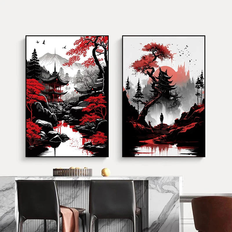 Mythika Nihon Japanese Landscape Canvas