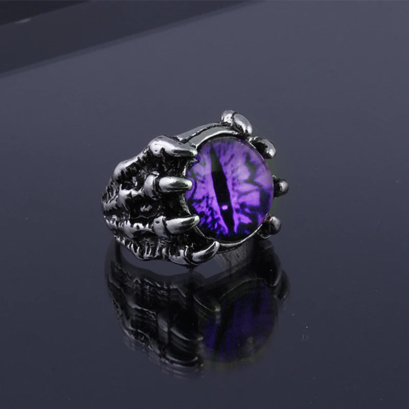 Eye of Varnok Unisex Dragon Claw Eye Ring