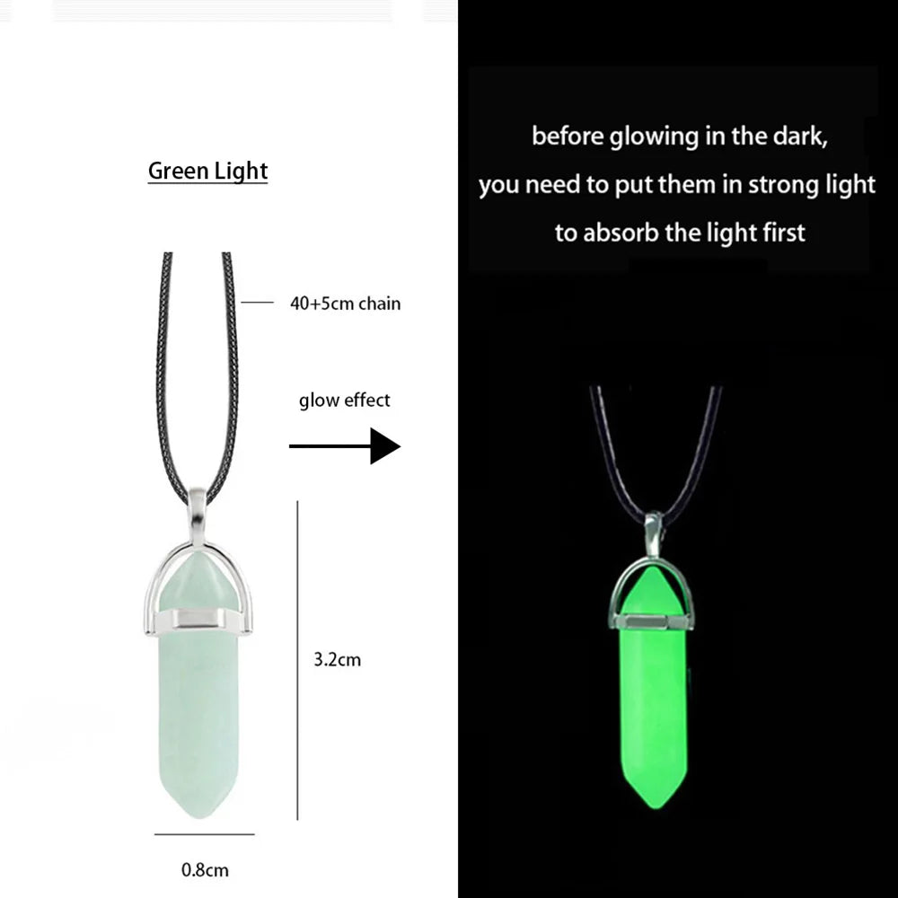 Runestone of the Veil --- Nightglyphs Luminescent Necklace