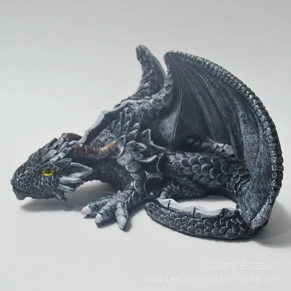 Pebblewing Crouching Dragon Garden Outdoors Statue