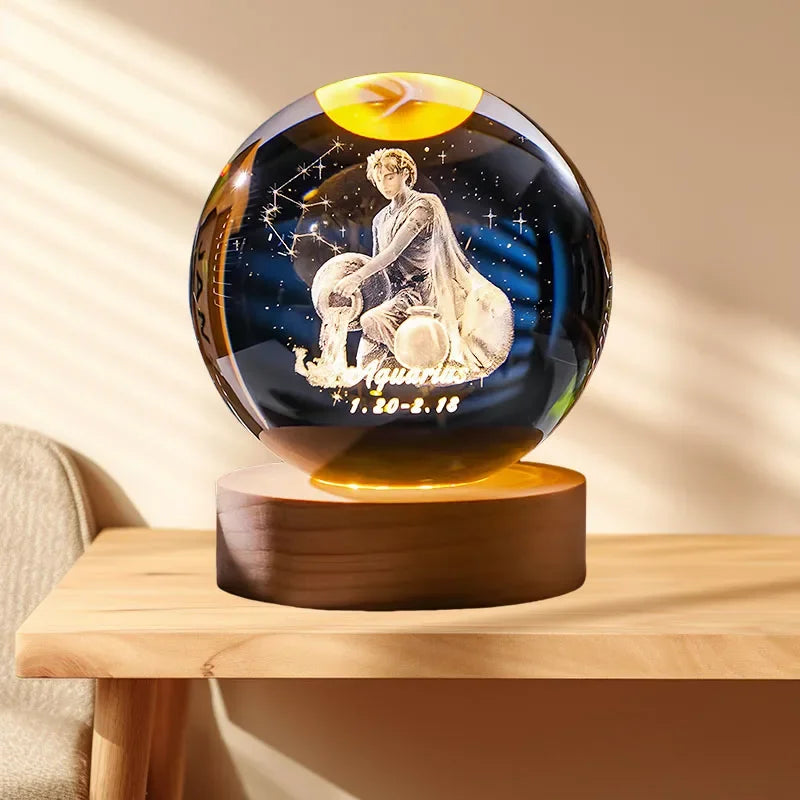 Zodiara Sphere LED Crystal Ball with Zodiac Sign Display