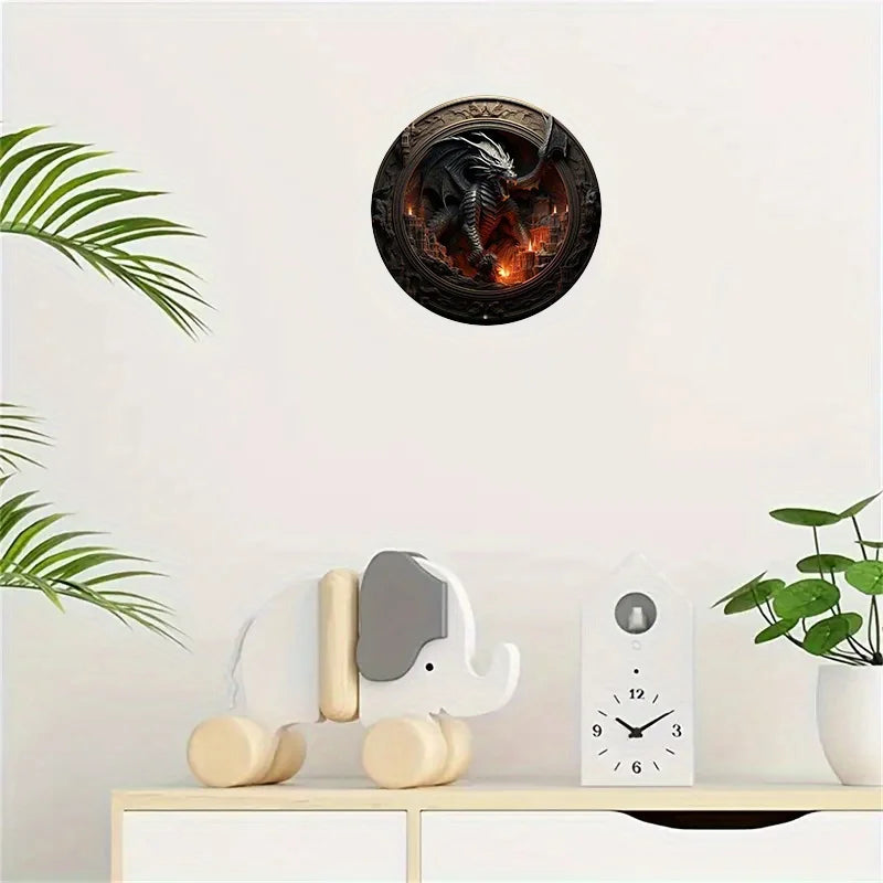Drakmor the Endbringer 2D Decorative Aluminum Dragon Plaque