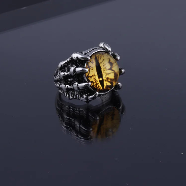 Eye of Varnok Unisex Dragon Claw Eye Ring