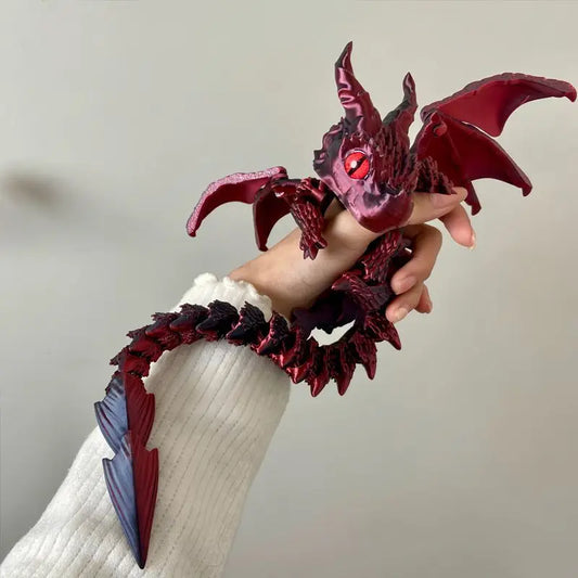 Emberveil Abyssal Multi-Jointed Winged Dragon Figurine