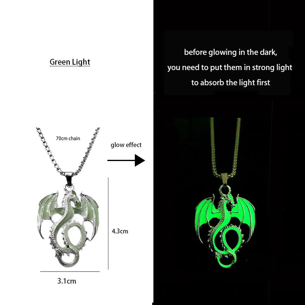 Skyflame Crest --- Nightglyphs Luminescent Necklace