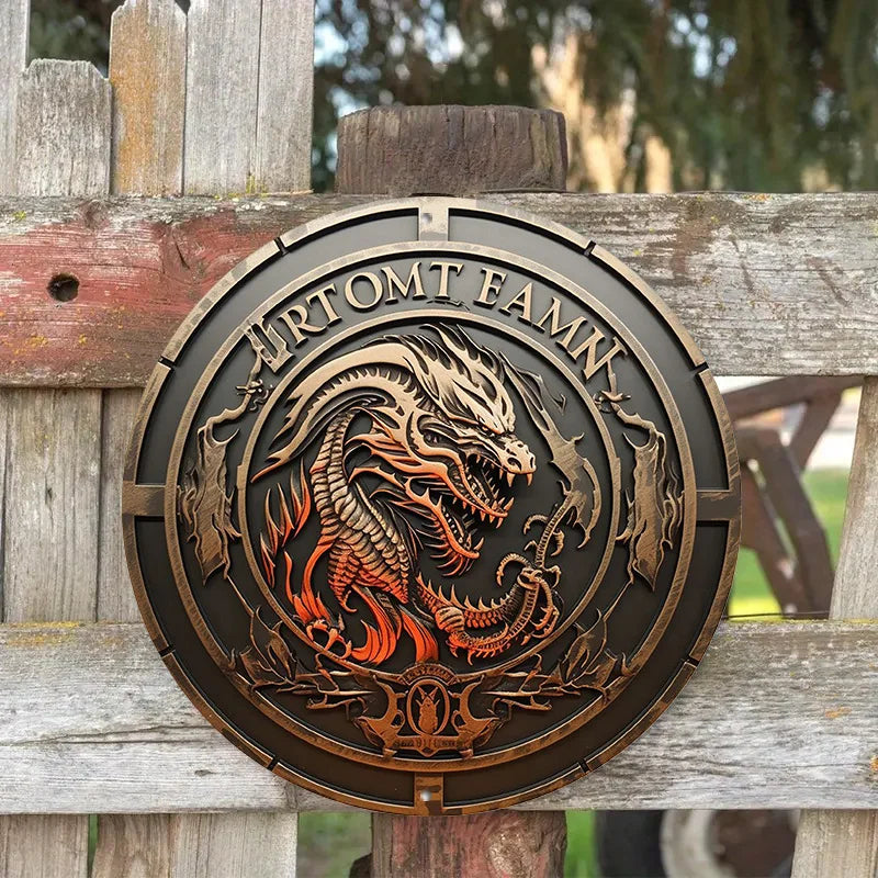 Fyrvaldr the Twice-Tongued 2D Decorative Aluminum Plaque
