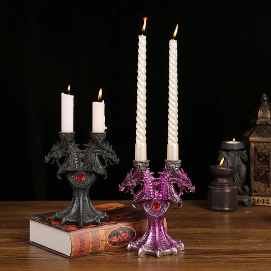 Dracolyte Arcane Two-Headed Candlestick Holder