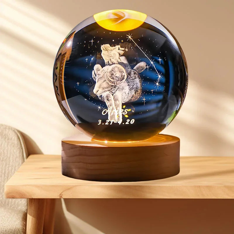 Zodiara Sphere LED Crystal Ball with Zodiac Sign Display