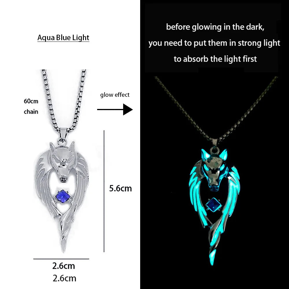 Moonfang Totem --- Nightglyphs Luminescent Necklace