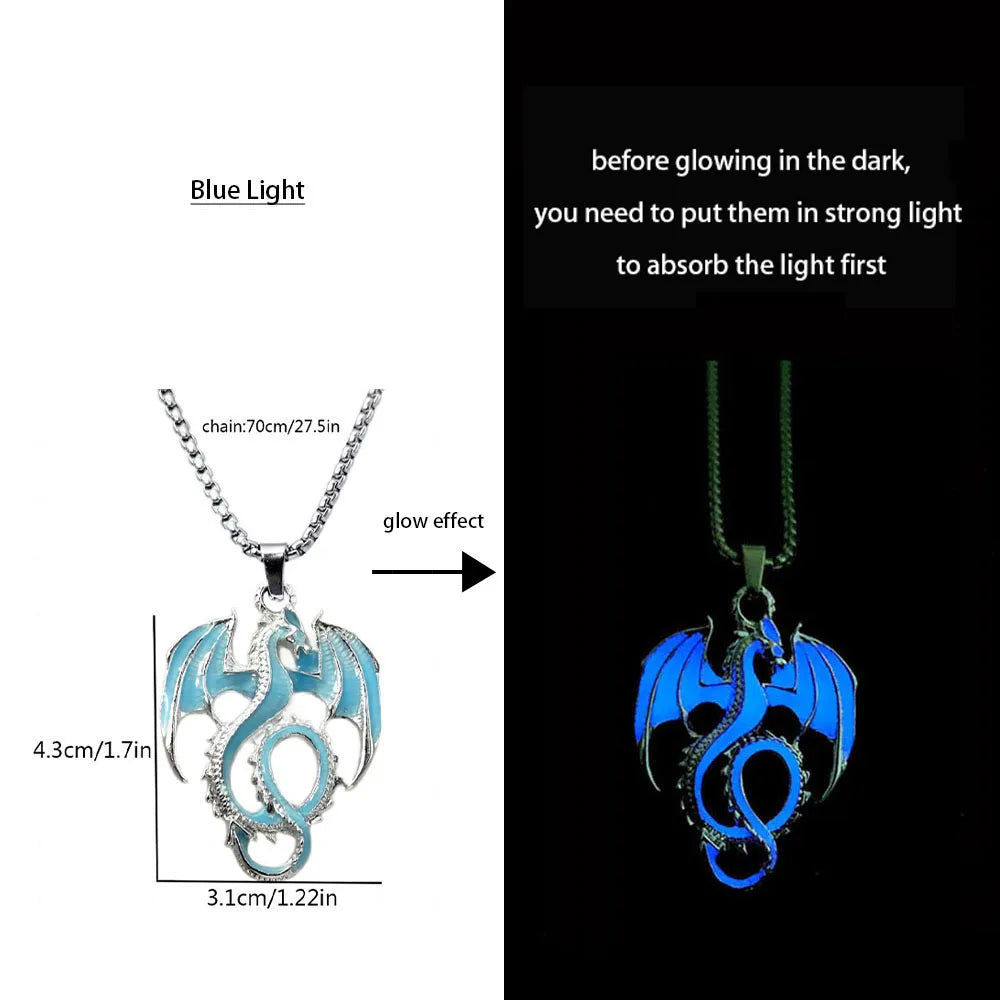 Skyflame Crest --- Nightglyphs Luminescent Necklace