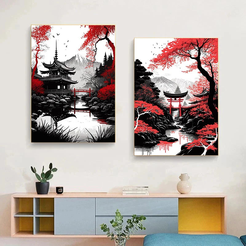 Mythika Nihon Japanese Landscape Canvas