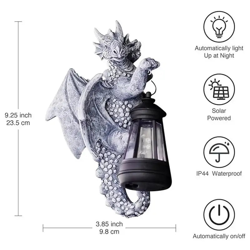 Dusklight Drake Solar-Powered Outdoors Garden Lamp
