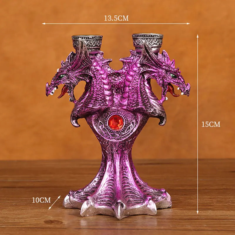 Dracolyte Arcane Two-Headed Candlestick Holder