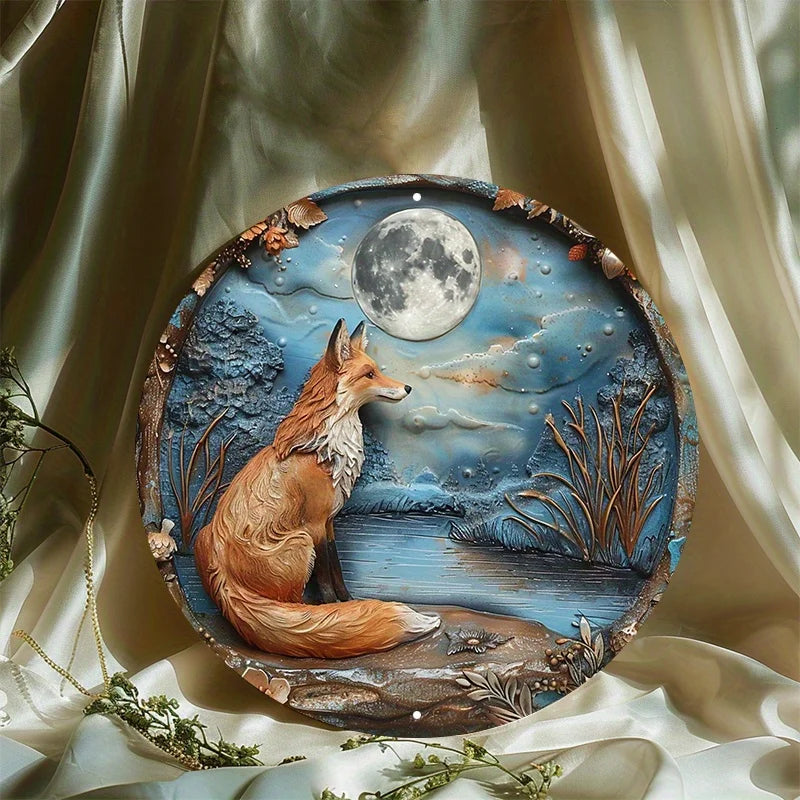 Moonfen Prowler 2D Decorative Aluminum Fox Wall Plaque