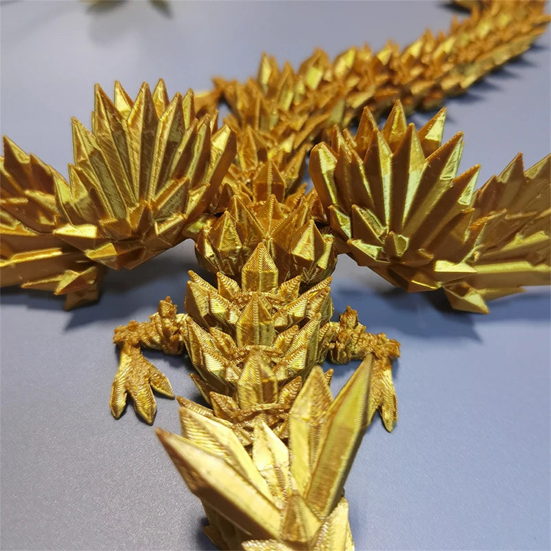 PrismFang Multi-Jointed Crystalline Dragon Figurine