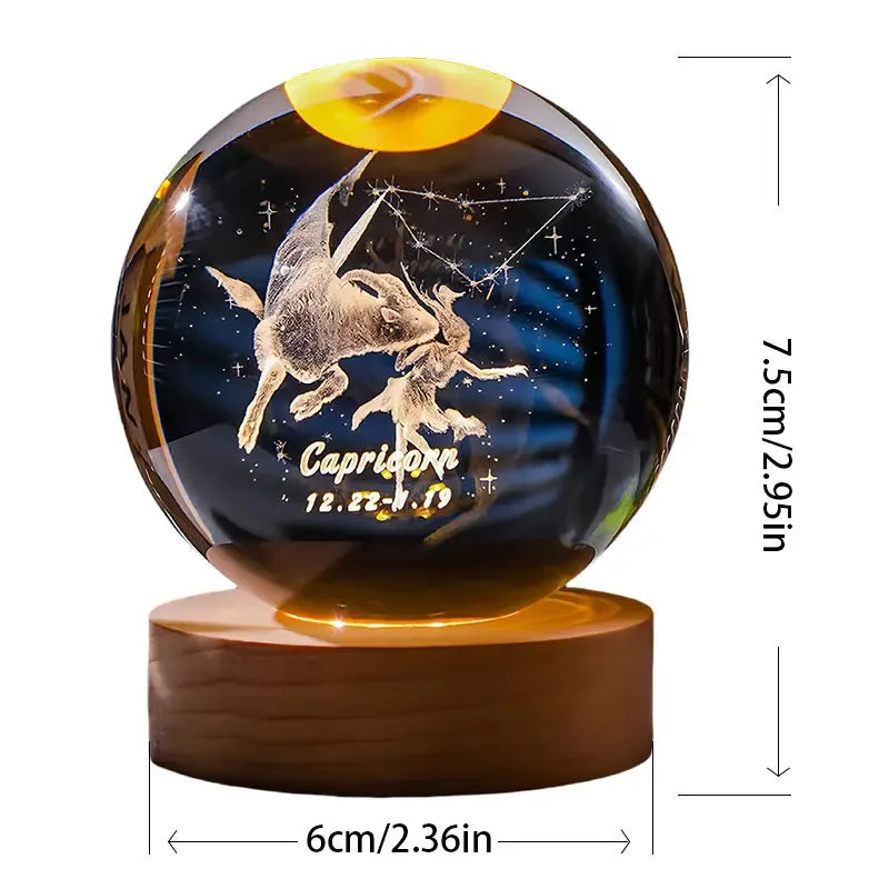 Zodiara Sphere LED Crystal Ball with Zodiac Sign Display