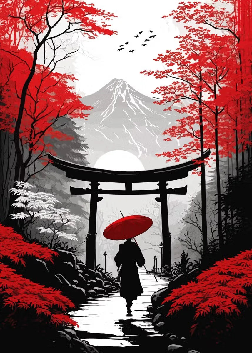 Mythika Nihon Japanese Landscape Canvas