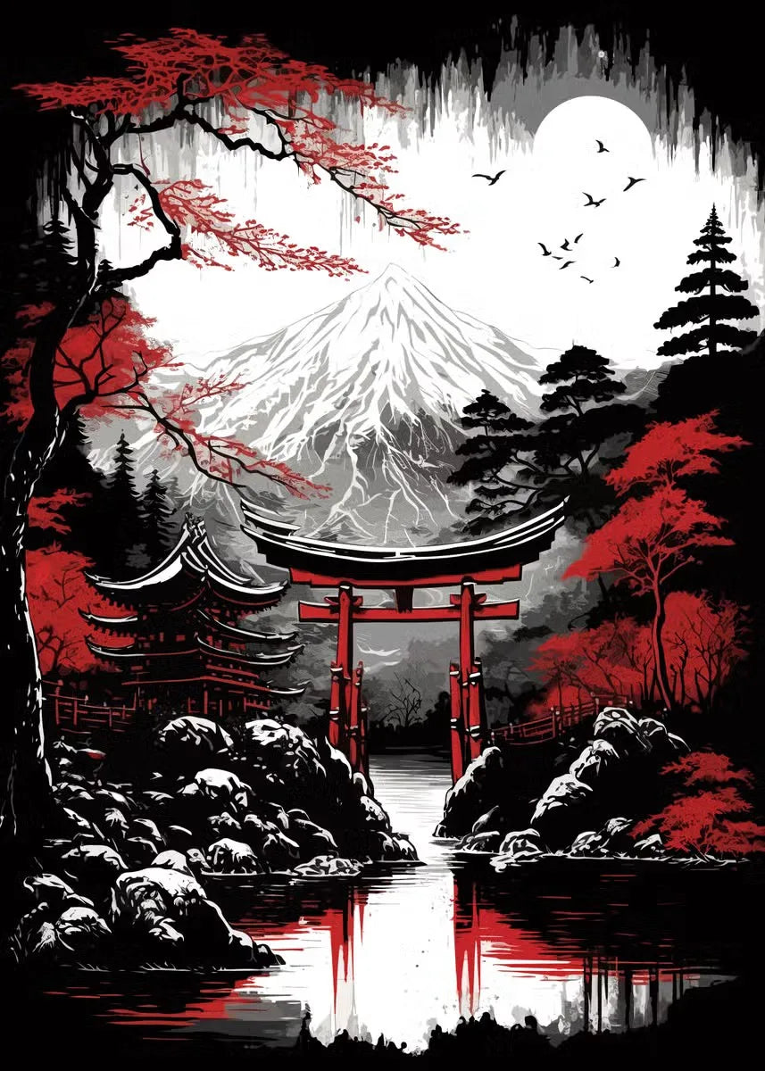 Mythika Nihon Japanese Landscape Canvas