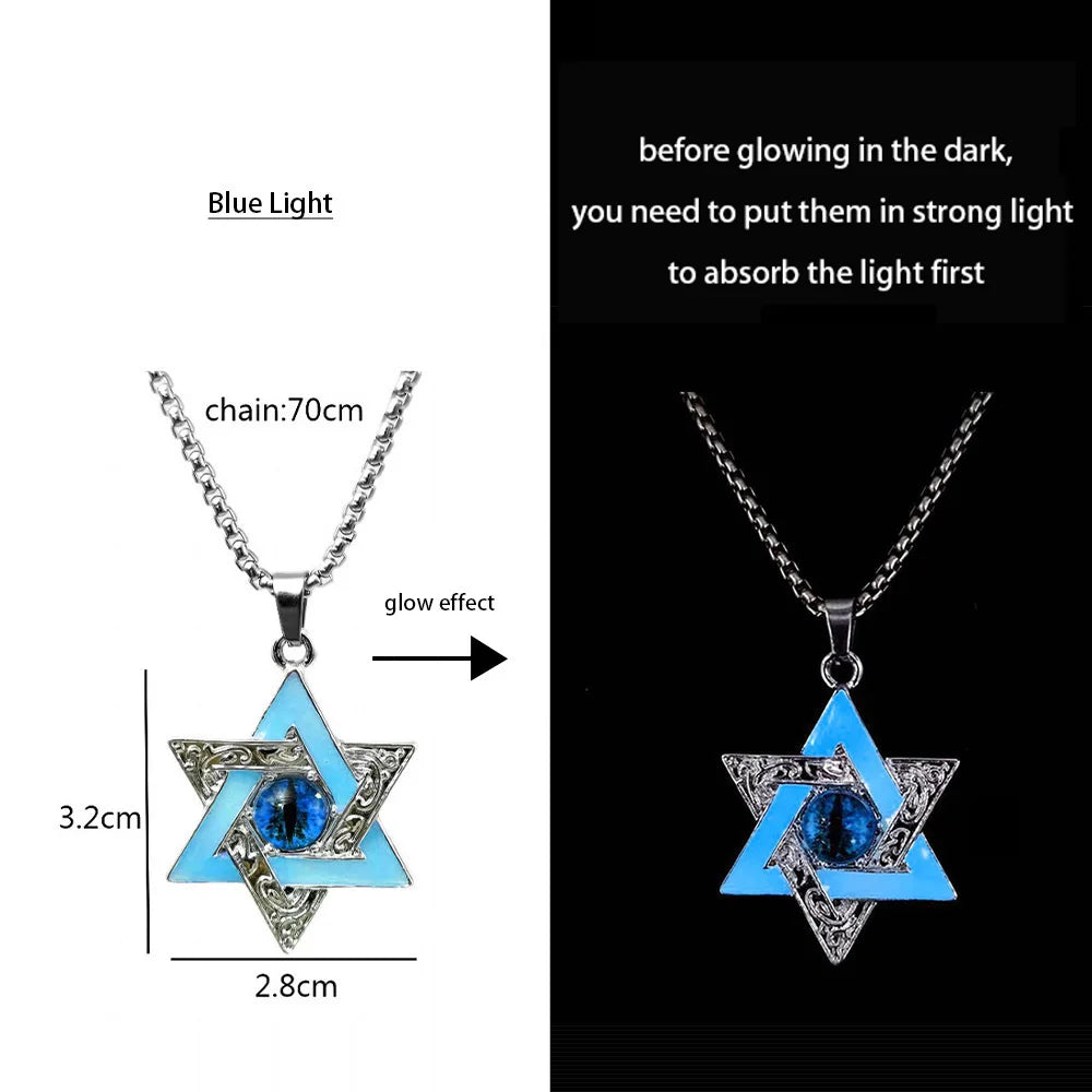 Hexaether Sigil --- Nightglyphs Luminescent Necklace