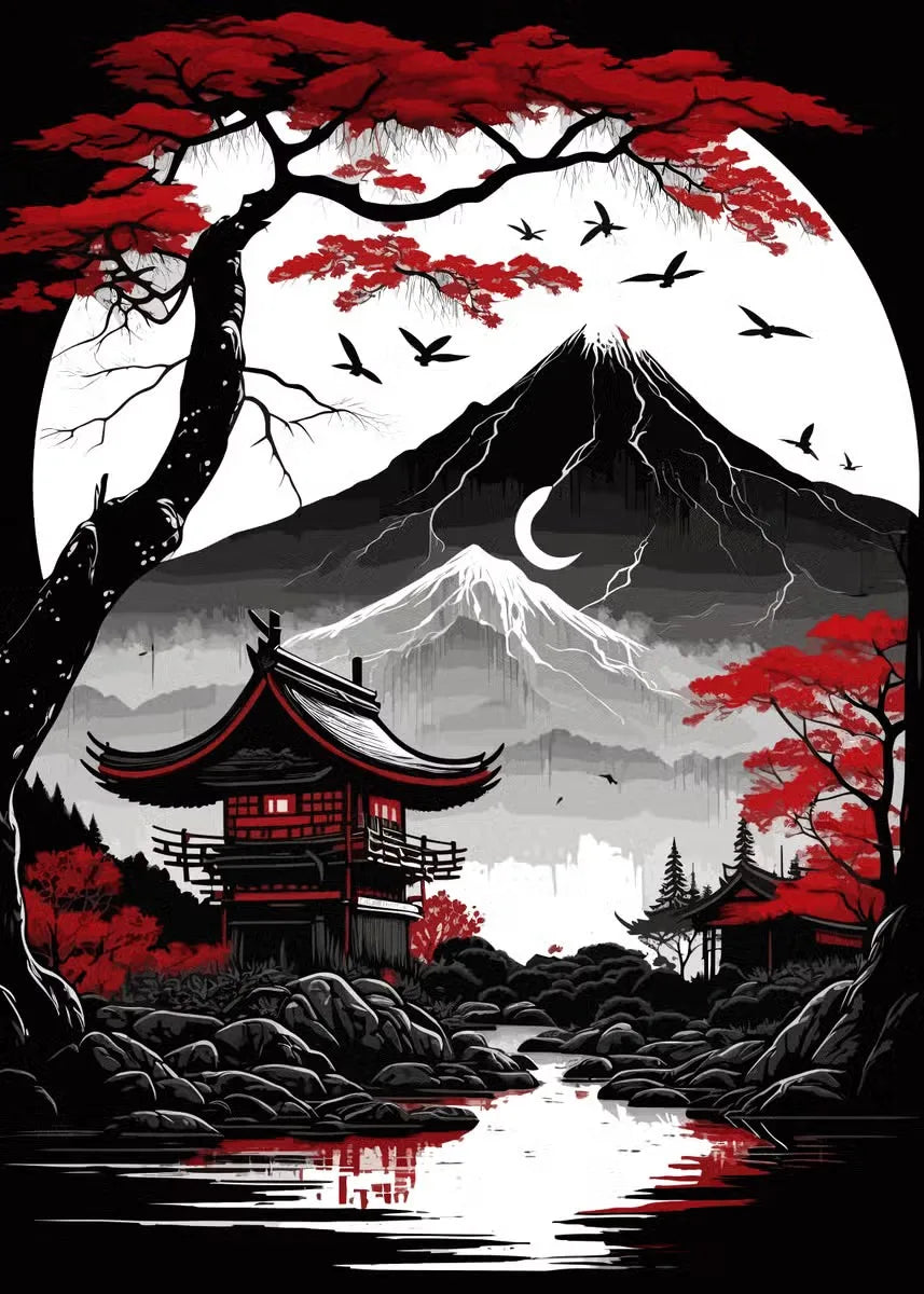 Mythika Nihon Japanese Landscape Canvas