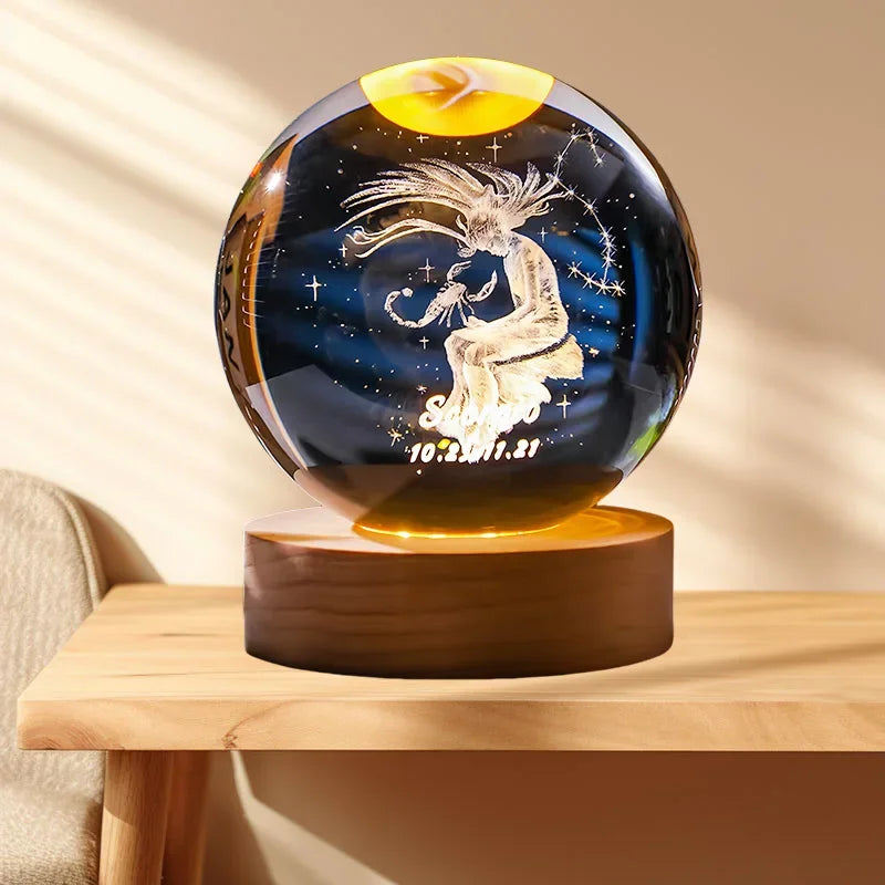 Zodiara Sphere LED Crystal Ball with Zodiac Sign Display