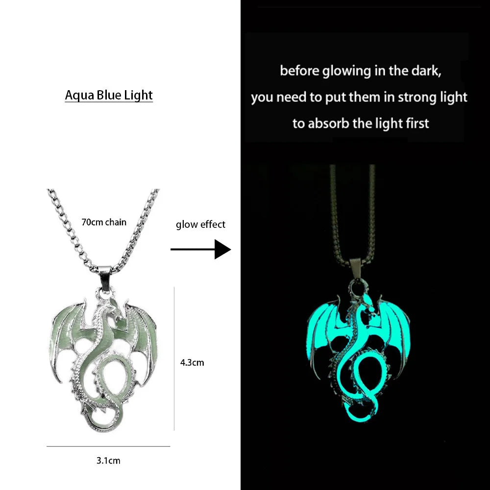Skyflame Crest --- Nightglyphs Luminescent Necklace