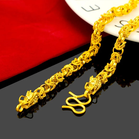 Gildfang 24K Gold Dragon Chain Necklace for Men