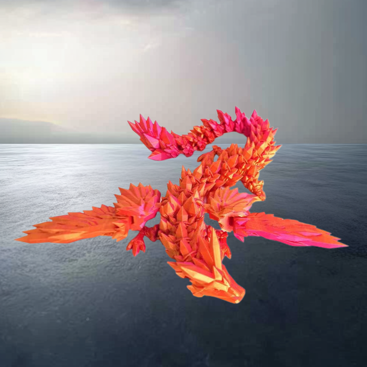 PrismFang Multi-Jointed Crystalline Dragon Figurine