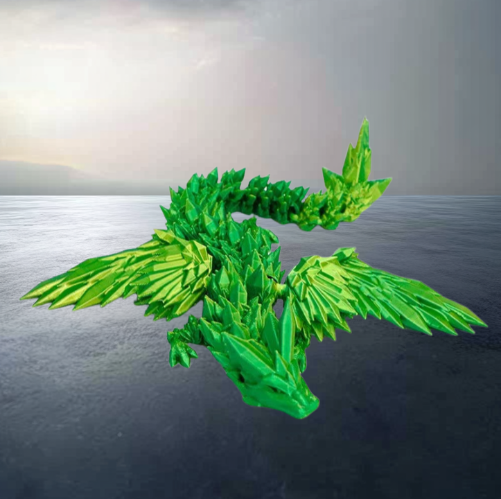 PrismFang Multi-Jointed Crystalline Dragon Figurine
