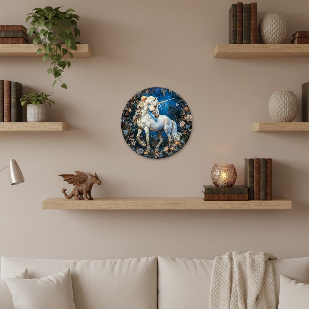 Moonblossom Mare 2D Decorative Aluminum Plaque