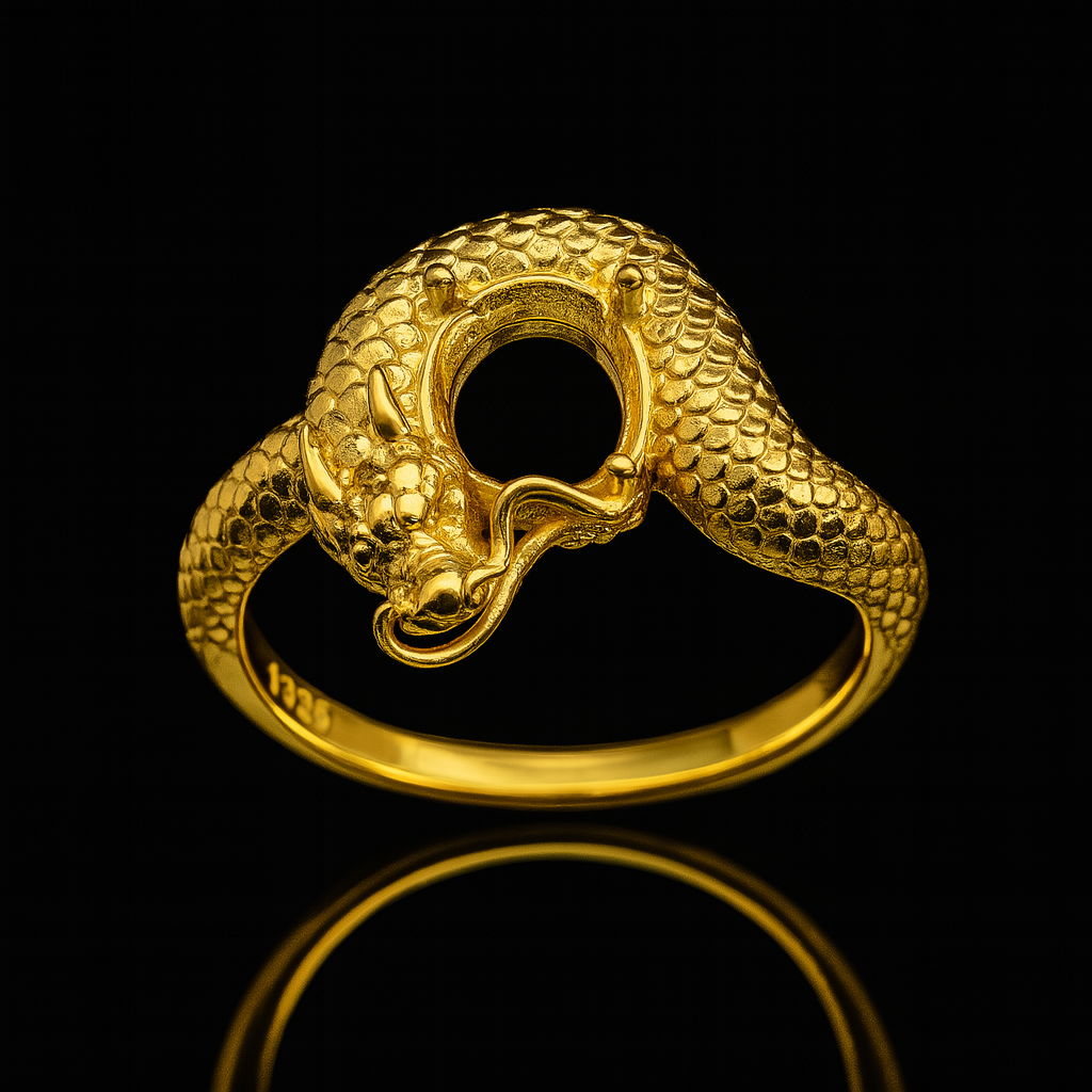 Hoardheart Unisex Inlay Gem Holder Ring