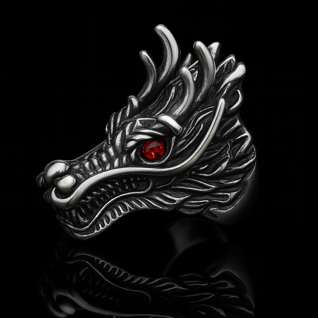 Scalebane Unisex Titanium Dragon Ring