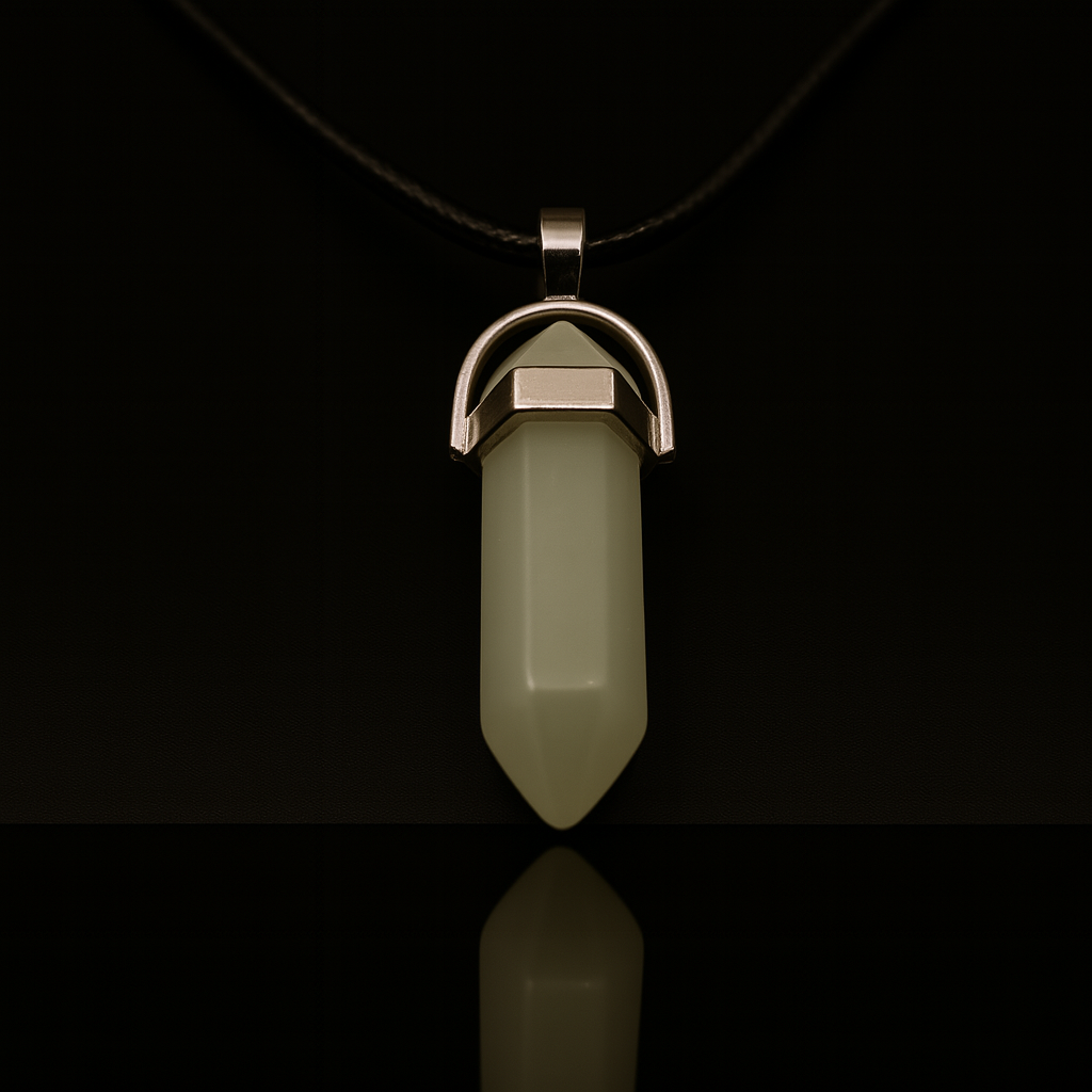 Runestone of the Veil --- Nightglyphs Luminescent Necklace