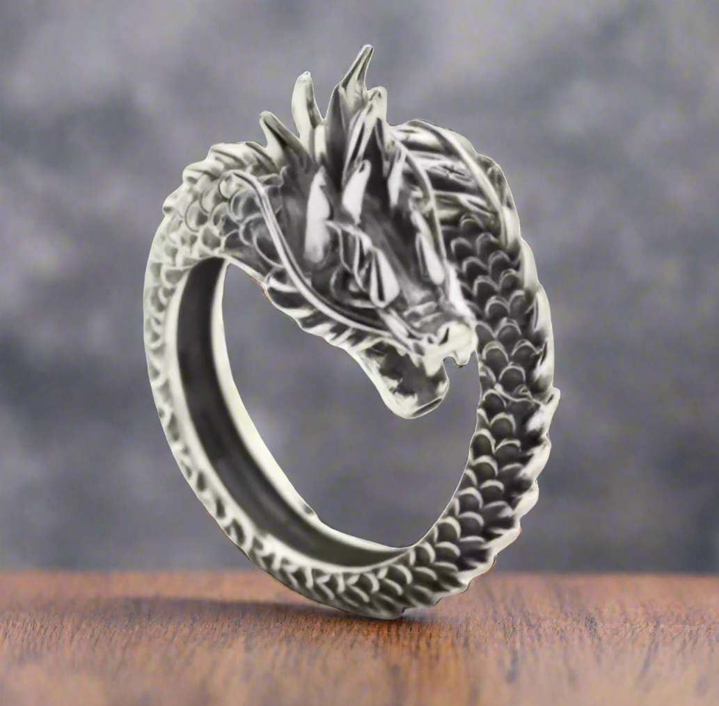 Scalebane Unisex Titanium Dragon Ring