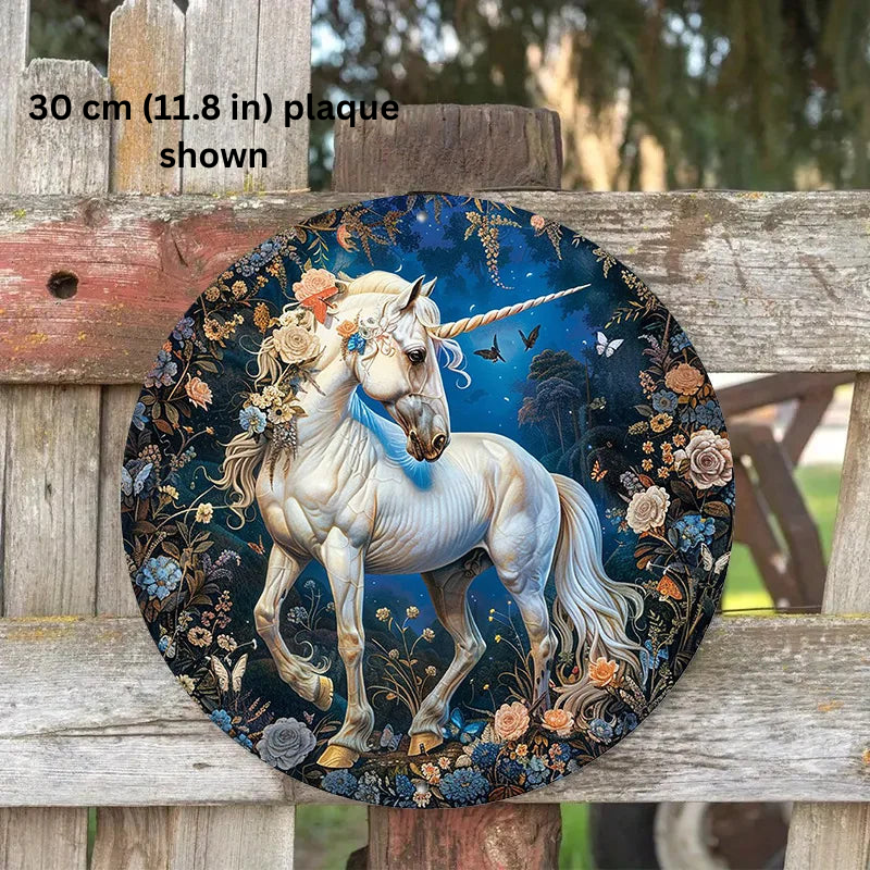 Moonblossom Mare 2D Decorative Aluminum Plaque