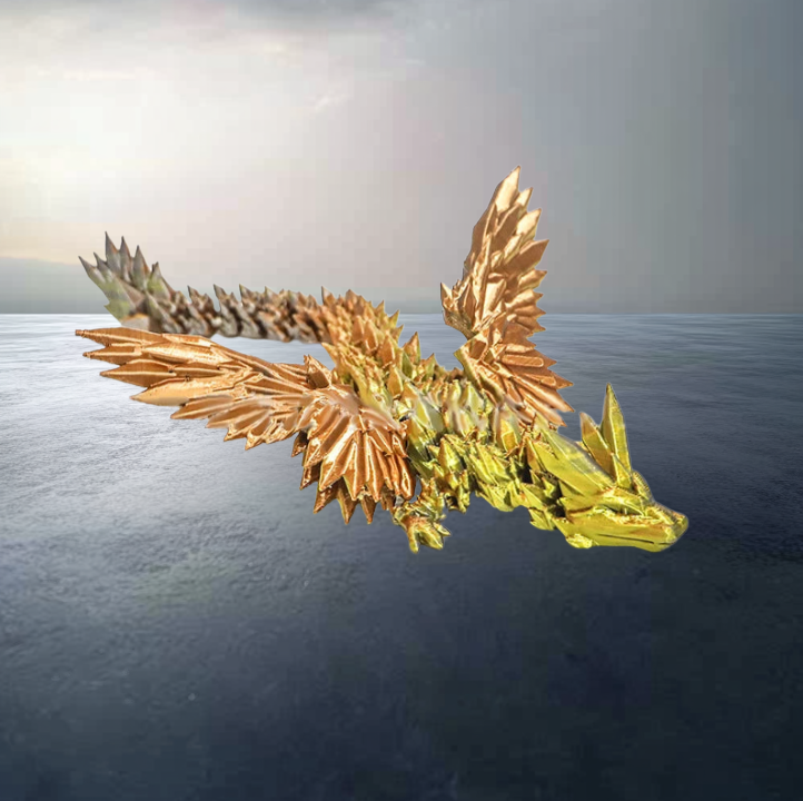 PrismFang Multi-Jointed Crystalline Dragon Figurine