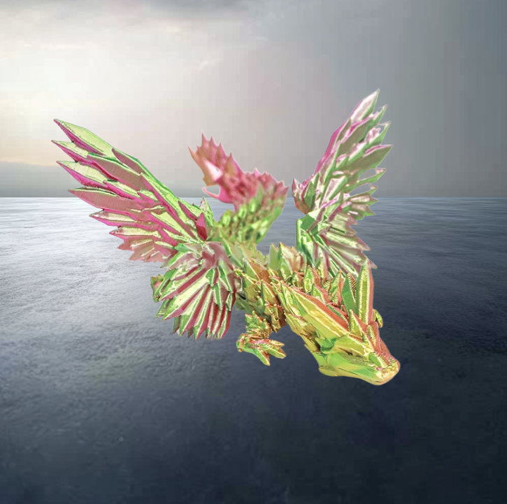 PrismFang Multi-Jointed Crystalline Dragon Figurine